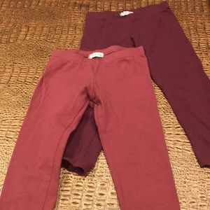2 pairs leggings size 4t